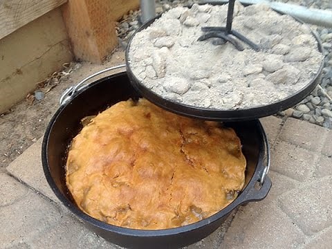 Apple Cobbler In Camp Dutch Oven!