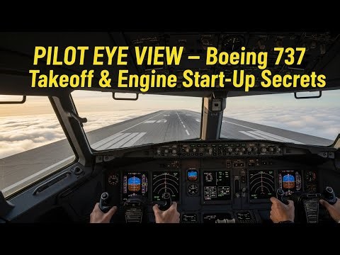 PILOT EYE VIEW – Boeing 737 Takeoff & Engine Start-Up Secrets