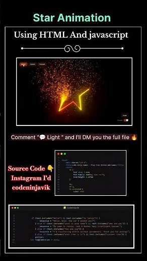 ✨ Pulsing Star Animation in HTML CSS & JavaScript | Particle Effects Tutorial 🔥 | CodePen Project