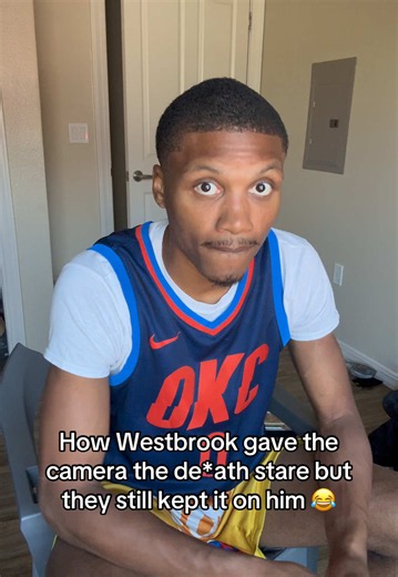 why did they keep the camera on Russell Westbrook when he obviously didn’t want to be recorded? 😂😂