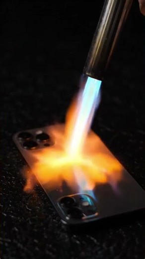 iPhone vs Fire – What Happens? 😱 #iphone #gadgets #apple #billionairegadgets