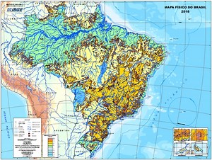 Após 10 anos, IBGE lança nova versão do Mapa Físico do Brasil - MundoGEO