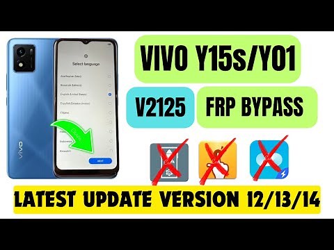 VIVO Y01/ Y15s / V2125 FRP BYPASS 2024 LATEST UPDATE VERSION 12 /13 /14 #y01frp #y15s #y15sfrp
