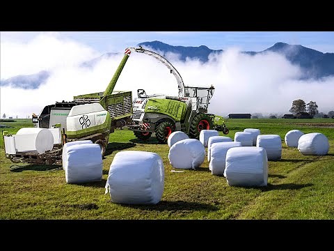 Using easy Silage Baler with Claas jaguar 950 (Maize & Grass Silage) | Farming Simulator 22