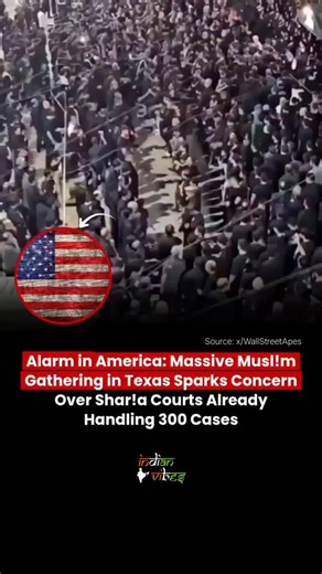 ɪɴᴅɪᴀɴ 𝕏 ᴠɪʙᴇꜱ on Instagram: "A large Muslim gathering in Irving, Texas has triggered fresh concern online, mainly because this is the same city where two Sharla courts are reportedly operating and have already ruled on more than 300 cases. People are calling this a warning sign and questioning how parallel religious courts are functioning within the United States legal framework. What this really means is that the debate around cultural influence, legal boundaries, and rising demographic shift