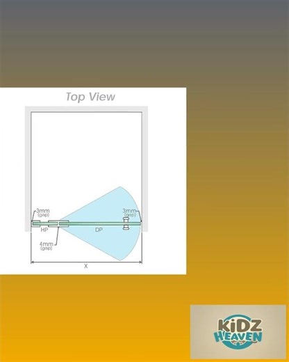 100x70cm Corner Frameless Shower Screen with Nickel Brackets and SS Hinges, Round Handle