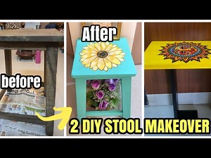 How i gave makeover to my Old Wooden Stool | DIY Wooden Stool Makeover | Furniture makeover