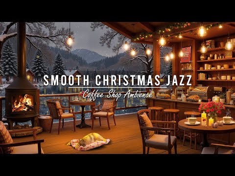 Smooth Christmas Jazz Music 🎄 Christmas Coffee Shop Ambience with Warm Jazz Music for Good Mood