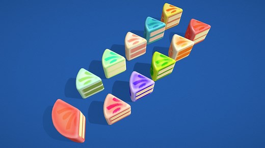 3D Low-Poly Cake Pack with 10 Textures - Download Free 3D model by HoaTo (@tohoa.gpdesigner)