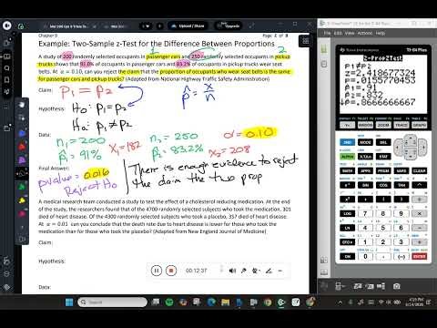 mat 206 Section 9.1 Hypothesis Testing on 2 Proportions
