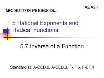 Inverse of a Function