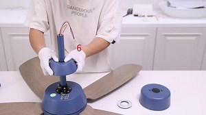 CACI Mall 42 in. Integrated LED Indoor/Outdoor Dark Blue Ceiling Fan with Light Kit and Remote Control XY-42K032-DBHMW