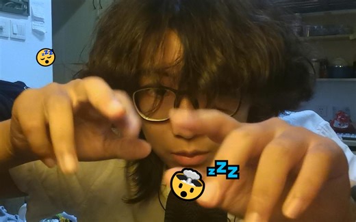 ASMR快速但最放松的头部按摩（摸脸视觉触发，口腔音，多层触发）