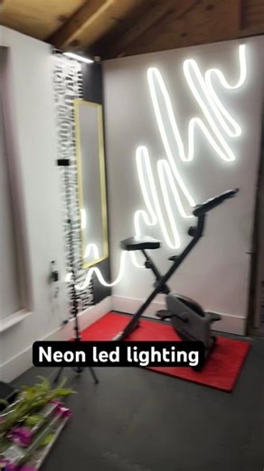 I almost forgot my favorite part of my room neon LED flexible string lights.