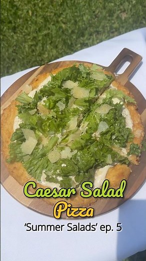 CAESAR SALAD PIZZA 🥗 A healthy summer recipe! #caesarsalad #saladrecipe #ketopizza