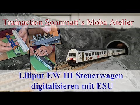 Liliput Einheitswagen III Steuerwagen BLS Kamblyzug in H0 - ESU Digital Decoder einbauen - Anleitung