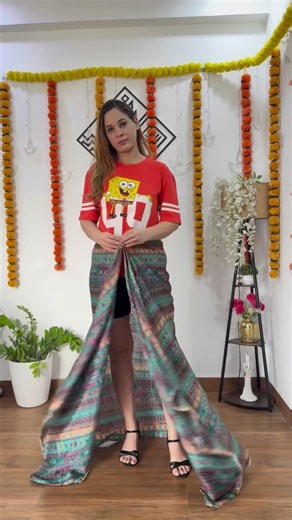 DIY dupatta Draping #draping