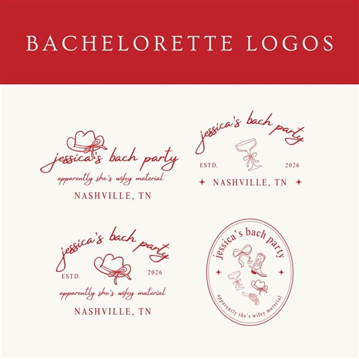 Editable Nashville Bachelorette Party Logos | Canva Templates (digital Download) - Etsy