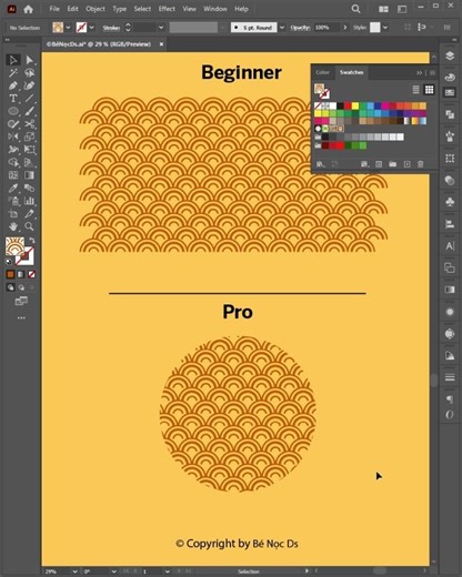 Illustrator Tutorial 2026 | How to create pattern in illustrator #illustrator #benocds #design