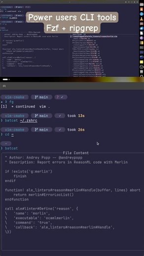 Power users CLI tools: fzf + ripgrep #poweruser #cracked #linux #terminal #cli #fr
