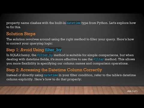 Resolving the TypeError in Python SQLAlchemy: Filtering by datetime Made Easy