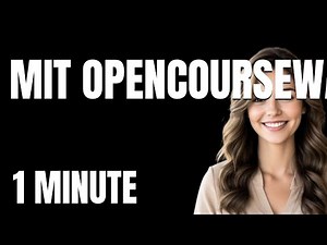 The Ultimate MIT OpenCourseWare Tutorial From Zero to Pro in 1 Minute