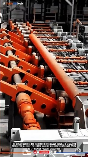 Innovation Technology Steel Pipes: Automated Production Machine, Strong & Efficient. #tech