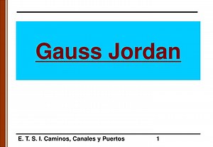 Gauss Jordan - SlideServe