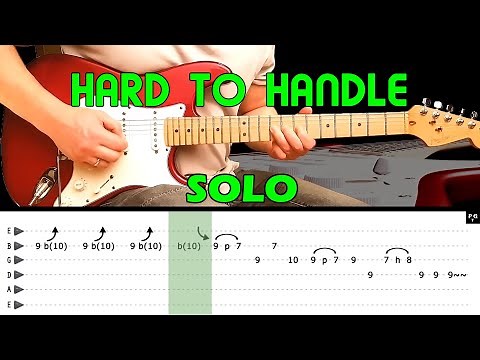 HARD TO HANDLE - Guitar lesson - Guitar solo (with tabs) - The Black Crowes