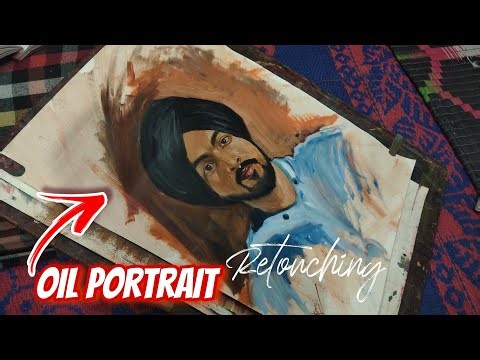 Oil Portrait Retouching on My Old Painting | Before & After