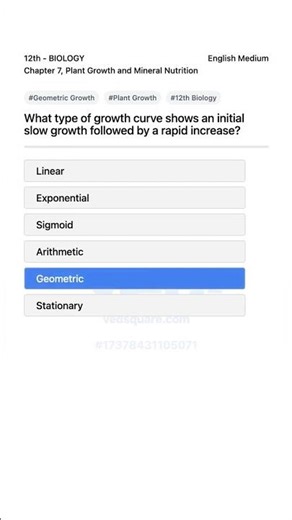 Understanding Geometric Growth in Plant Growth 12th Biology