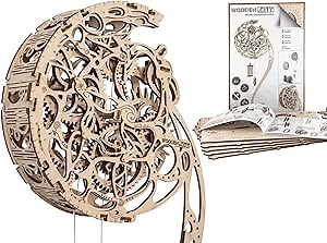 WOODEN.CITY Pendulum 3D Wooden Puzzles for Adults – Mechanical Model Wall Pendulum Kit with Working Gear - 112 Laser-Cut Pieces – Build & Display for Adults & Teens