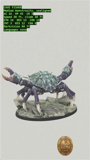 Cave Fisher D&D Miniature - Ledge Ambusher