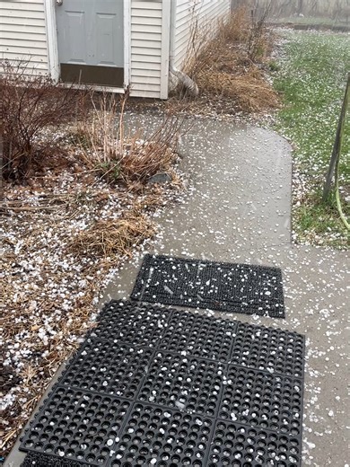 Video from Cannon Falls, MN, shows heavy hail as severe storms move across the region. Please prioritize your safety and only capture visuals from a secure location!