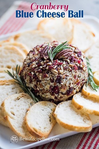 Blue Cheese Ball Recipe with Cranberries for Holidays | Best Recipe Box