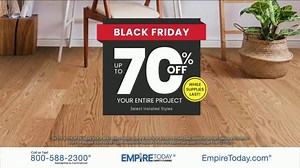 Empire Today Black Friday Sale TV Spot, 'Select Installed Styles: Up to 70% Off'