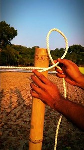 This Pole Knot Trick Is Genius | Clove Hitch #rope #knot #ropeknot #knottutorial #knotting