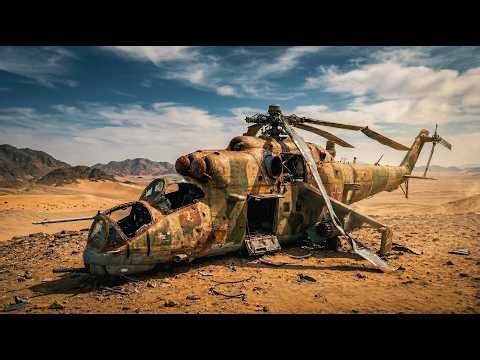 Abandoned Mi-24 Hind Gunship — Full Attack Helicopter Restoration