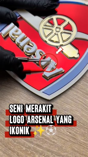 The Art of Assembling the Iconic Arsenal Logo. ✨⚽ #banaraslitfest