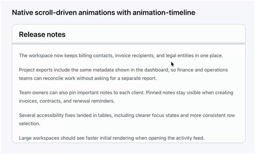 You can create a scroll progress bar with just a few lines of CSS.No JavaScript needed. Native scroll-driven animations with animation-timeline.