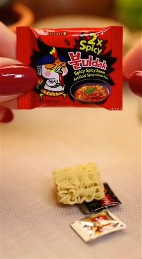 Miniature Cooking Spicy Ramen | Mini Food ASMR