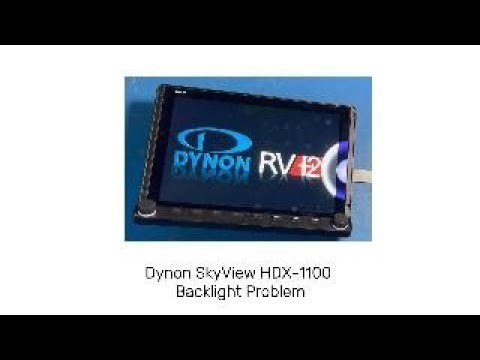 Dynon SkyView SV-HDX-1100 Backlight Problem. Bench power up and boot sequence.