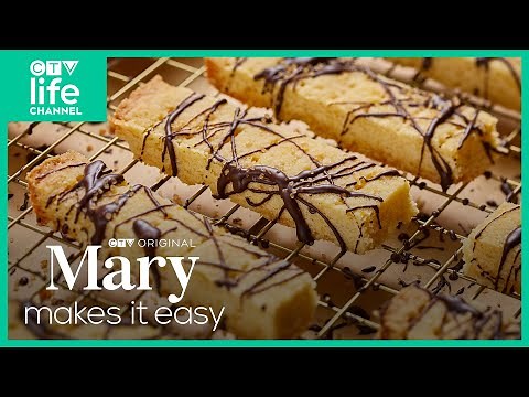 Orange Chocolate Swirl Shortbread Recipe | Mary Makes It Easy