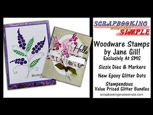 476 Woodware Stamps are stunning paired with Alcohol Markers, No Mess Glitters & Glitter Epoxy Dots