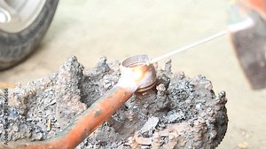 Ball Joint Arc Welding. Modifying lower arm ball joint of car in factory. Stock Video