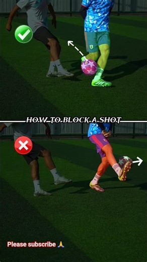 How to block a short #football #footballskills #viralvideo #shorts