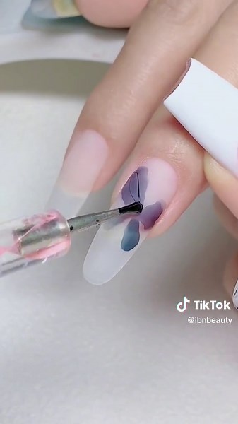 Blooming Gel and Spider Gel Butterfly Nail Art Tutorial