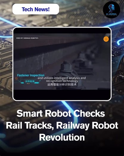 AIJournal on Instagram: "Robot Now Inspects Railway Tracks! A robotics company has introduced an advanced AI-powered robot that performs railway inspections with high precision. From detecting faults to scanning narrow corridors, this smart system is designed to boost safety, speed, and efficiency in railway maintenance. A big step toward smarter and safer railways! #AI #Robotics #Railways #Technology #Innovation #Engineering #Automation #SmartTech #FutureOfRailways"