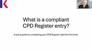 KBS CPD Register - what is a compliant entry? KBS educator training video