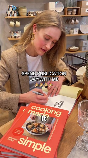 PUBLICATION DAY 🎉 Started the day by making a snail costume for Anabel (having complete my forgotten it was world book day 😬) then had the best day seeing Cooking Made Simple in the shops! Signed copies now at @Anthropologie Europe Kings road @Hatchards @waterstoneskingsroad @Waterstones Islington West End Lane Books Cornershop180 I’ll be @Fortnum & Mason tomorrow evening too!